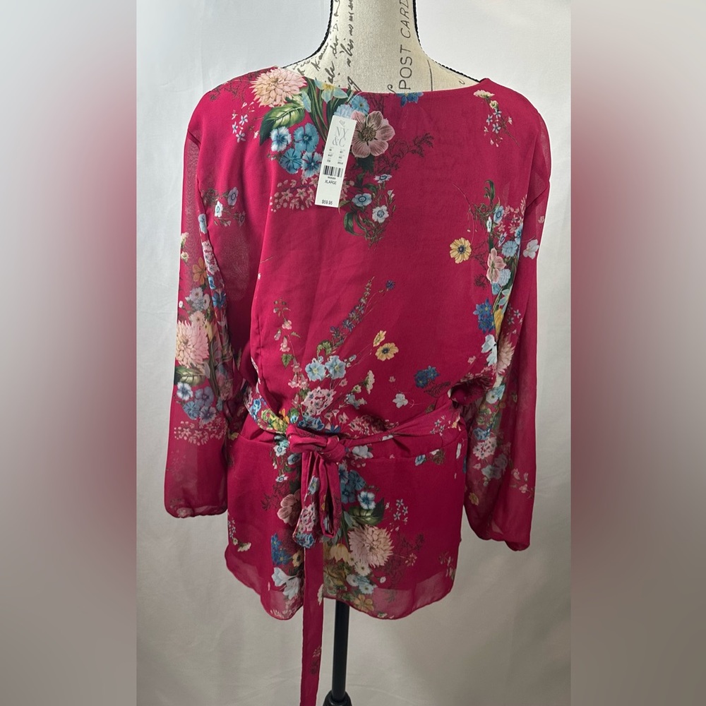 💜Sweet Pea Pink Floral Tunic Top - Picture 6 of 11